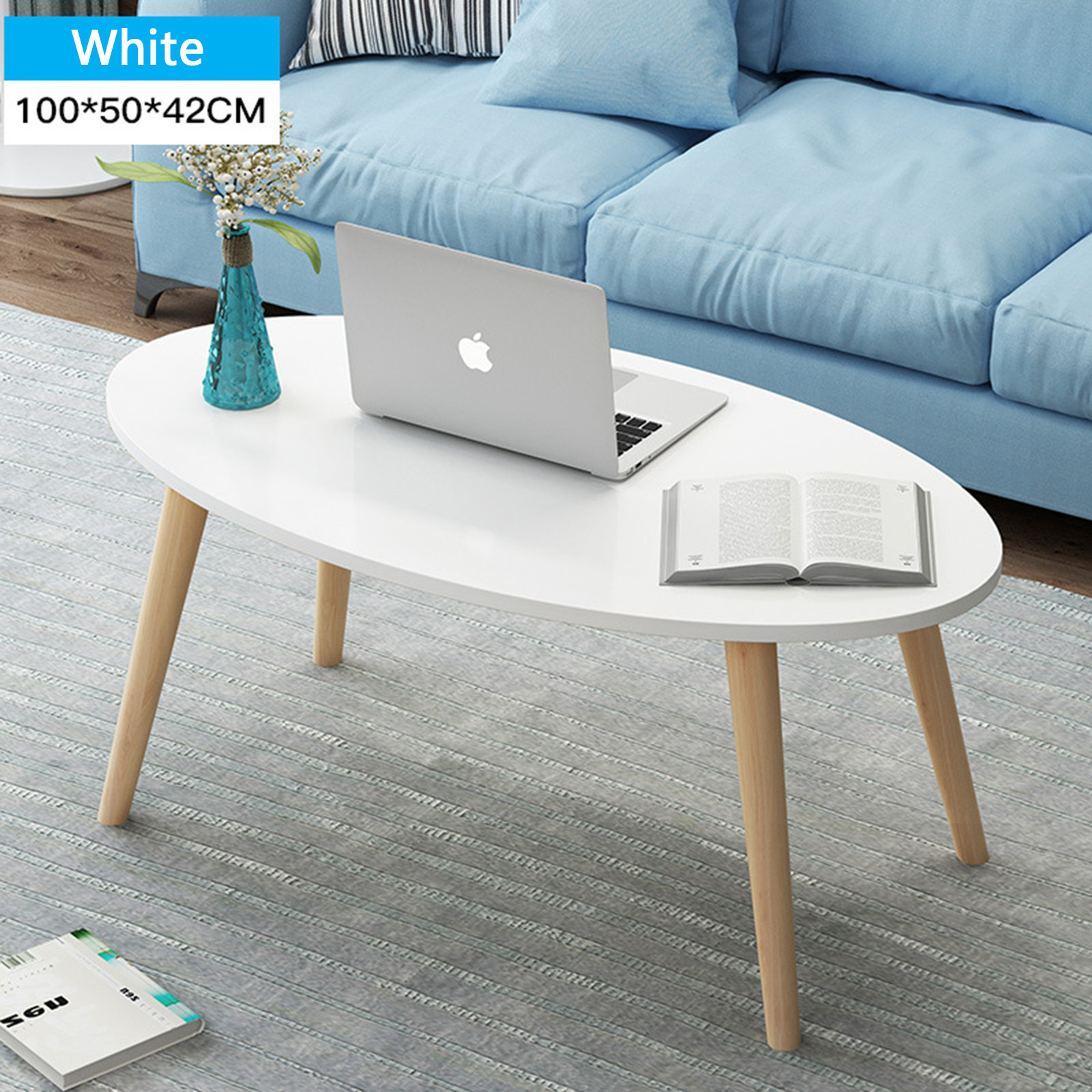 Coffee Table Simple Home Living Room Small Apartment Iron Round Small Coffee Table Table: White