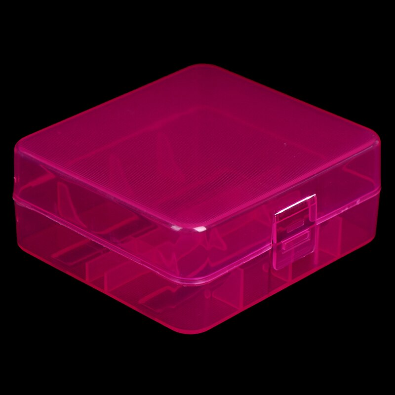 1Pc 26650 Batterij Case Hard Plastic Houder Waterdicht En Antislip Opbergdoos Cover Batterij Organizer Box: Rose Red