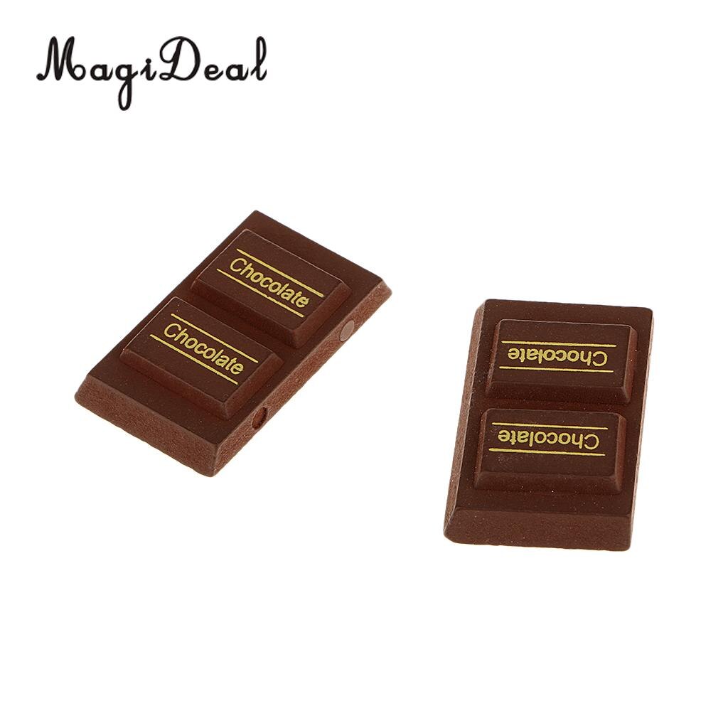 MagiDeal Wooden Magnet Connected Chocolate Simulation Food Play House Kitchen Toy Kids Pretend Play 5x6cm