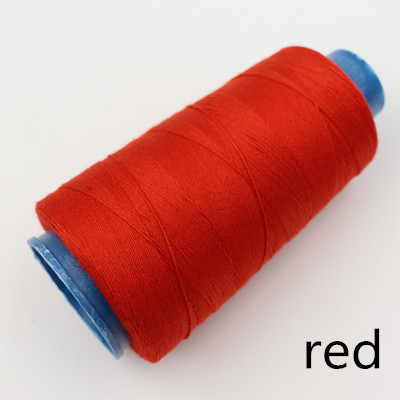Fil Polyester 203 épais 3 plis, pour sacs faits à la main, toile, jeans, tissu Oxford, couture à la main: Rouge