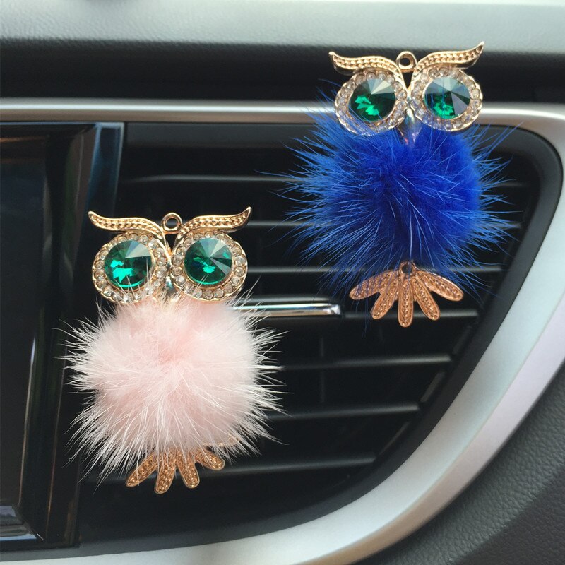 1Pcs Crystal Owl Car Air Freshener Auto Outlet Perfume Clip Interior Accessories Car-styling Vent Solid Fragrance Diffuser
