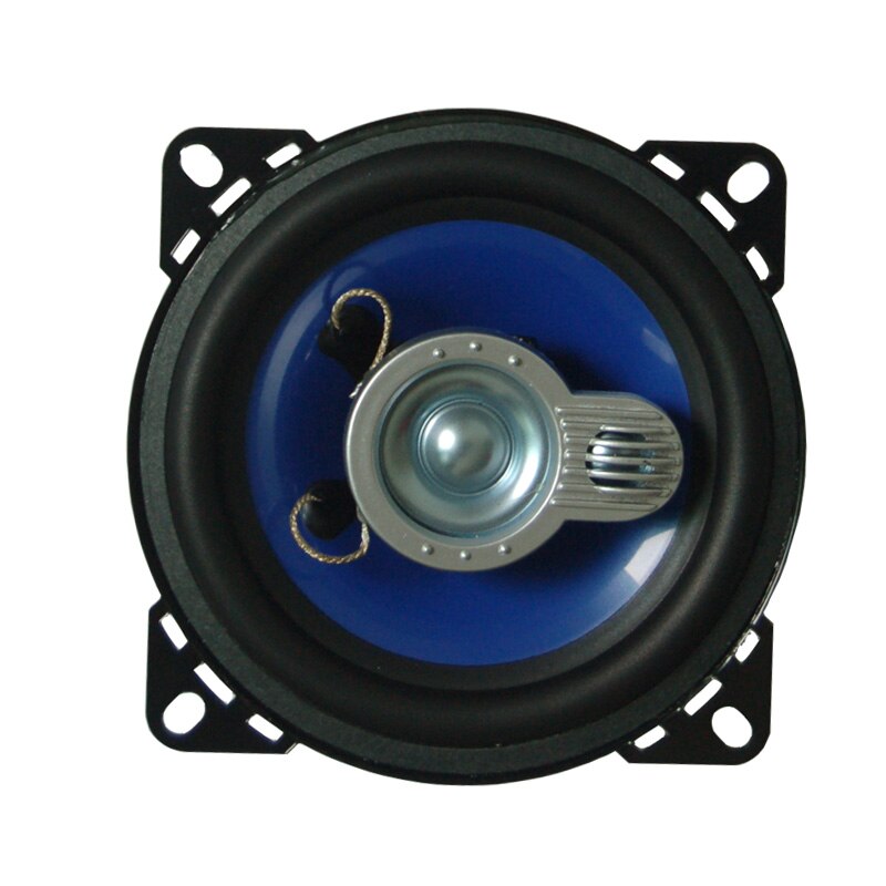 I KEY BUY-altavoz Coaxial cuadrado de 4 pulgadas para coche, 4 Ohm, 220W, con borde de goma, cono de inyección azul