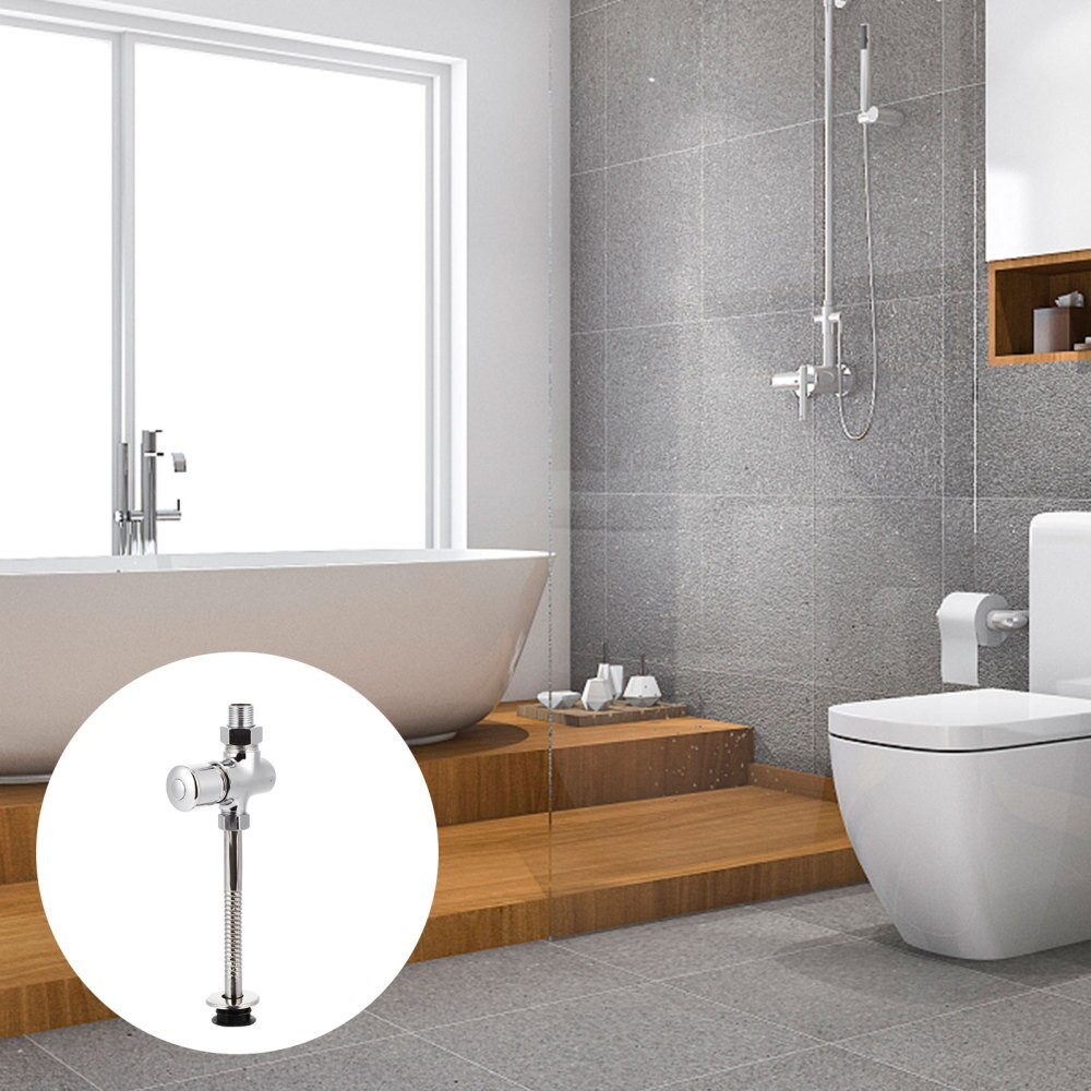 1 Pc Valve Premium Bathroom Supplies Hand Pressing Flushing Tool Manual Delay Flush Valve for Toilet B