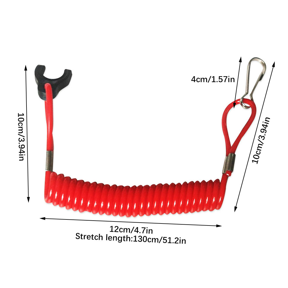 Bootmotor Noodveiligheidskoord Kill Stop Switch Lanyard Cord Rood Emergency Safety Lanyard Tool