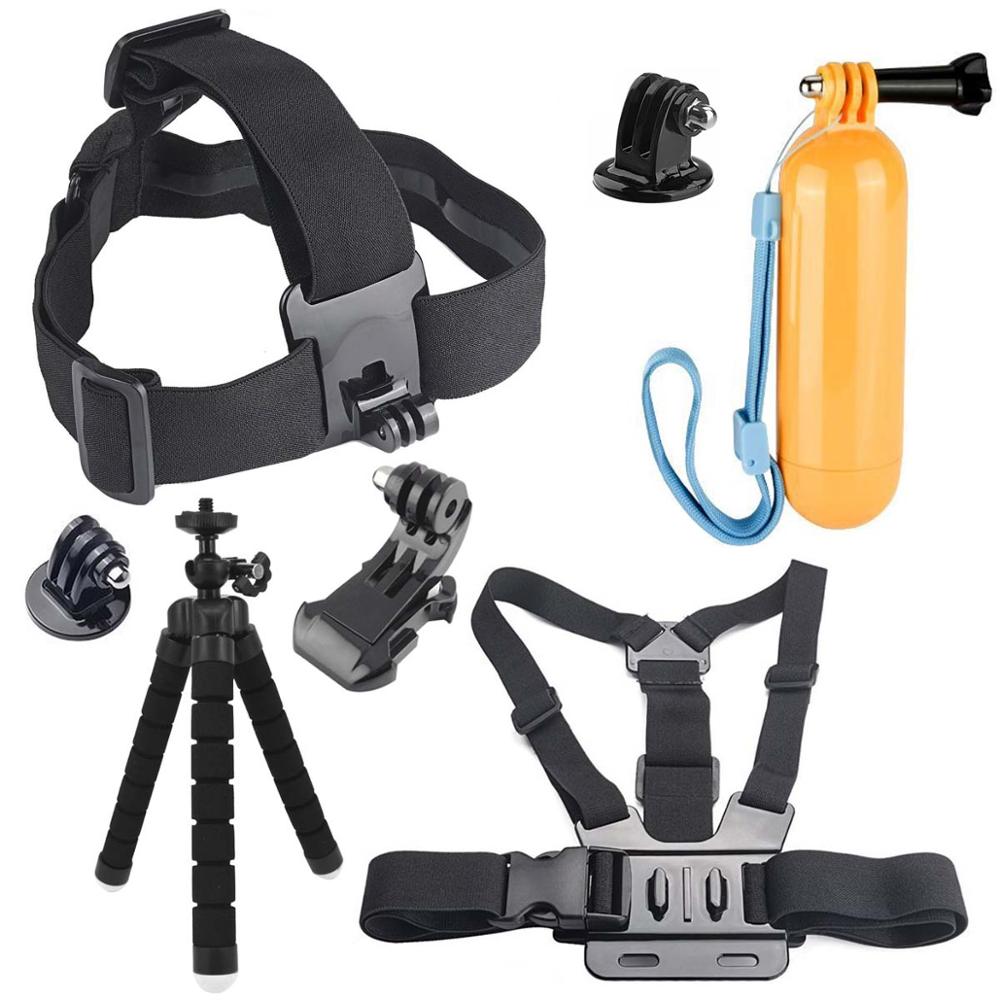 Juego de accesorios para Gopro hero 8, 7, 6, 5, 4, 3 vías, palo de selfie para Eken h8r, xiaomi, osmo action yi, funda EVA: Typy G