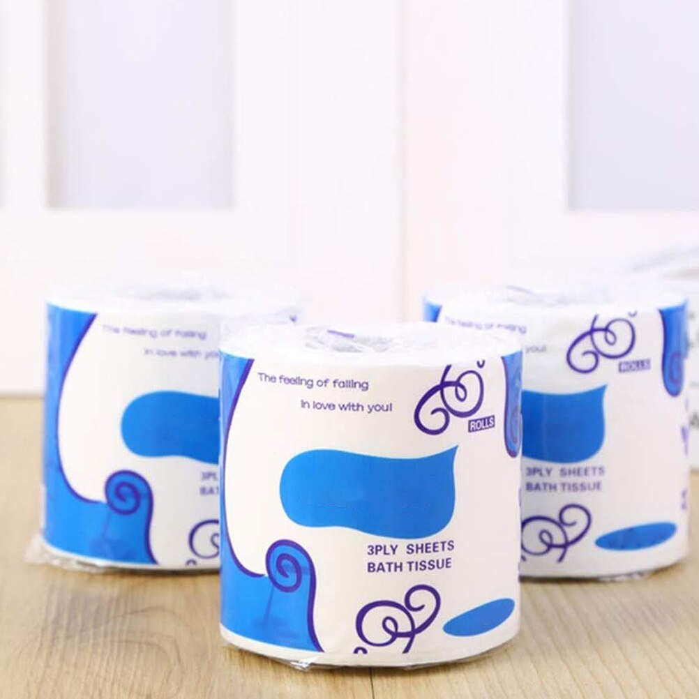 10 Pack Home Bath Paper Bath Toilet Roll Paper Toilet Paper White Toilet Paper Toilet Roll Tissue Roll 4Ply Paper Towels Tissue
