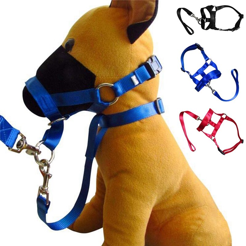 Dog Training Head Collar Dog Mouth Cover Traction Rope No Pull Head Harness Stops Dog Pulling With Head Leash for Dog