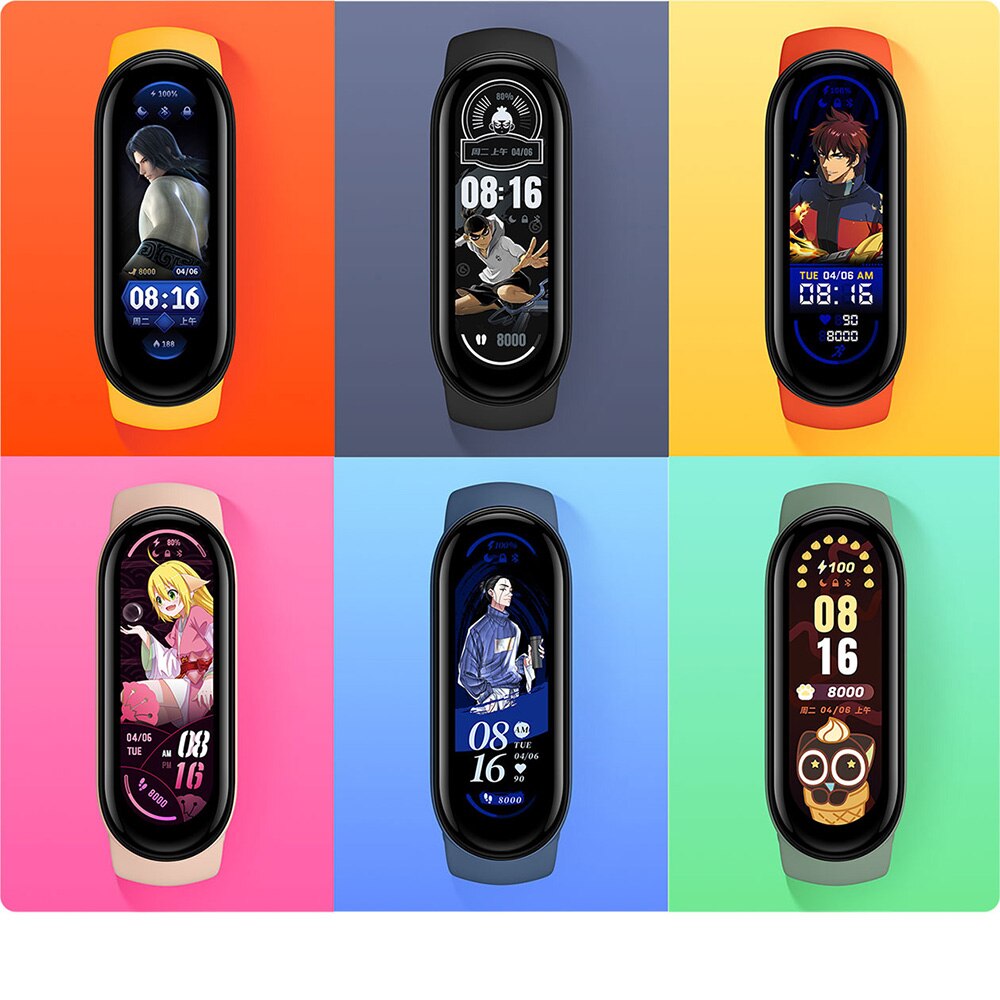 Xiaomi Mi Band 6 NFC inteligentna bransoletka 1.56 &quot;ekran AMOLED 5 kolorów tlen krwi tętno Fitness Tracker wodoodporny Miband6