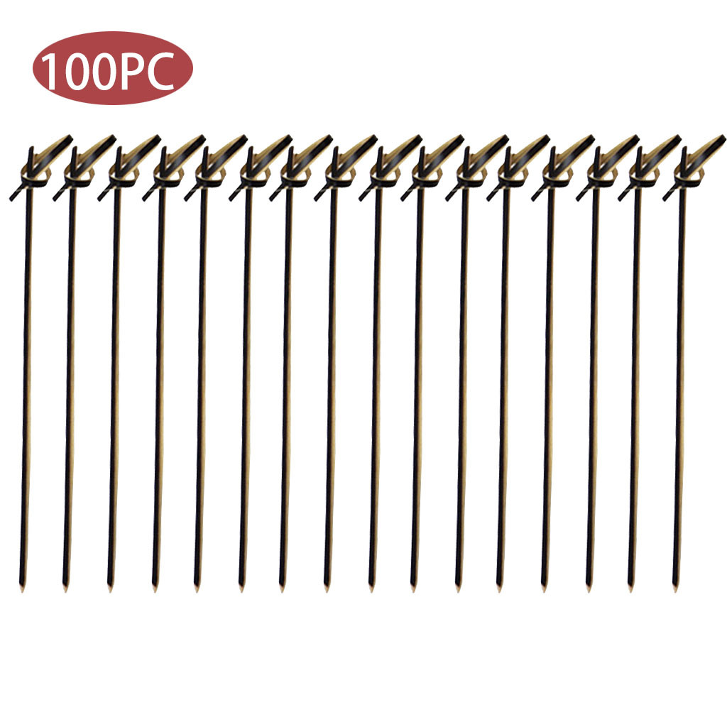100pc bambu pick buffé frukt gaffel fest dessert stick cocktail spett hjärta blomma bambu pick buffé cupcake frukt gaffel fest: G