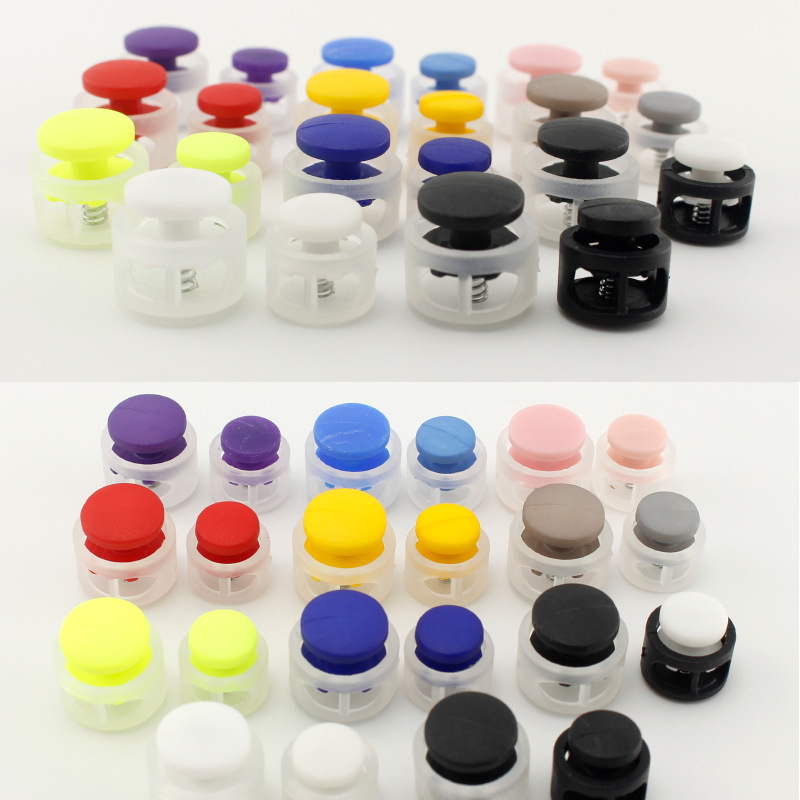 10 sztuk 1.7x1.7cm przeźroczyste tworzywo sztuczne wiosna klamra kieszeń sznurkiem klamra klamra regulacyjna