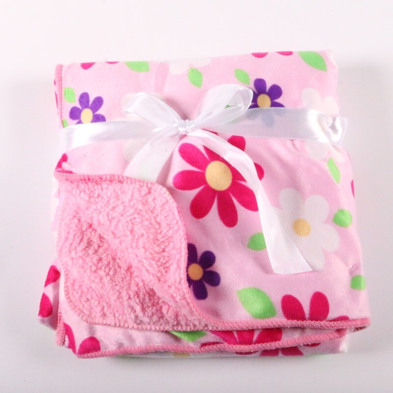 Baby filt 76*100 cm barn varm fleece filt på sängen mjuk rutig kasta filt etrq 0003