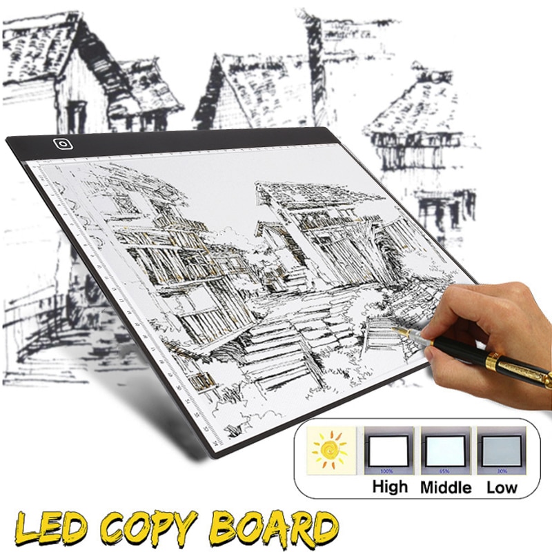 Drawing & Drawing Board Table LED Panel 3rd Gear Dimming Scale 4W Drawing tablet Painting Art Supplies & graphic tablet