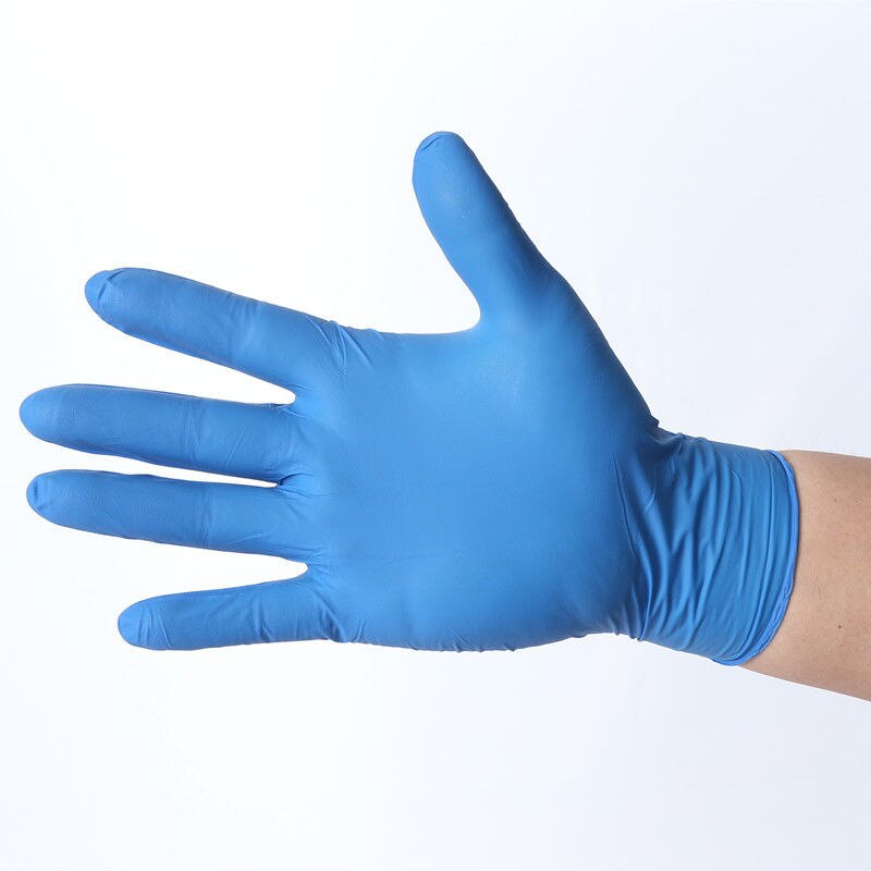 20 stk engangs blå nitril handsker gummi latex handsker eksperiment nitril handsker håndbeskyttende til arbejde/køkken
