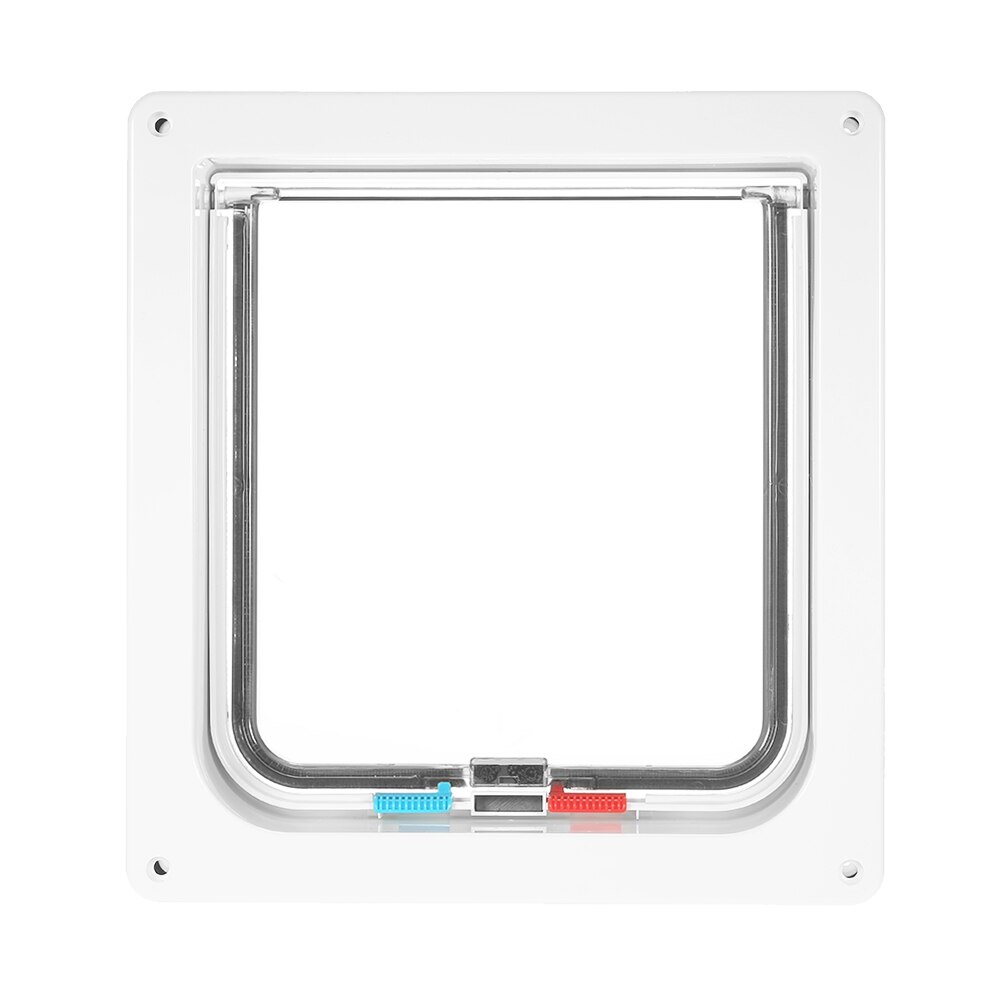 4-Way Locking Pet Door W/ Smart switches keep the house door closed but allow your pet to go in or out freely for Dog Cat Pet
