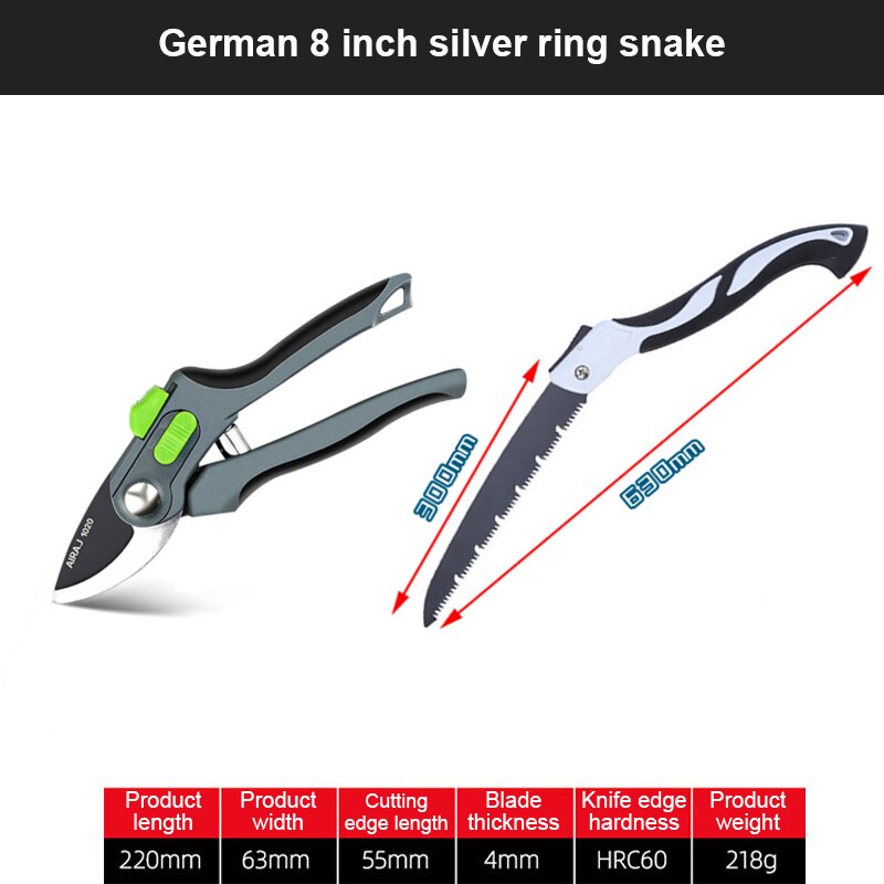 Plant Trim Horticulture Pruner Cut Secateur Shrub Garden Scissor Tool Branch Shear Orchard Pruning Shears Folding Saw Set: Set 1
