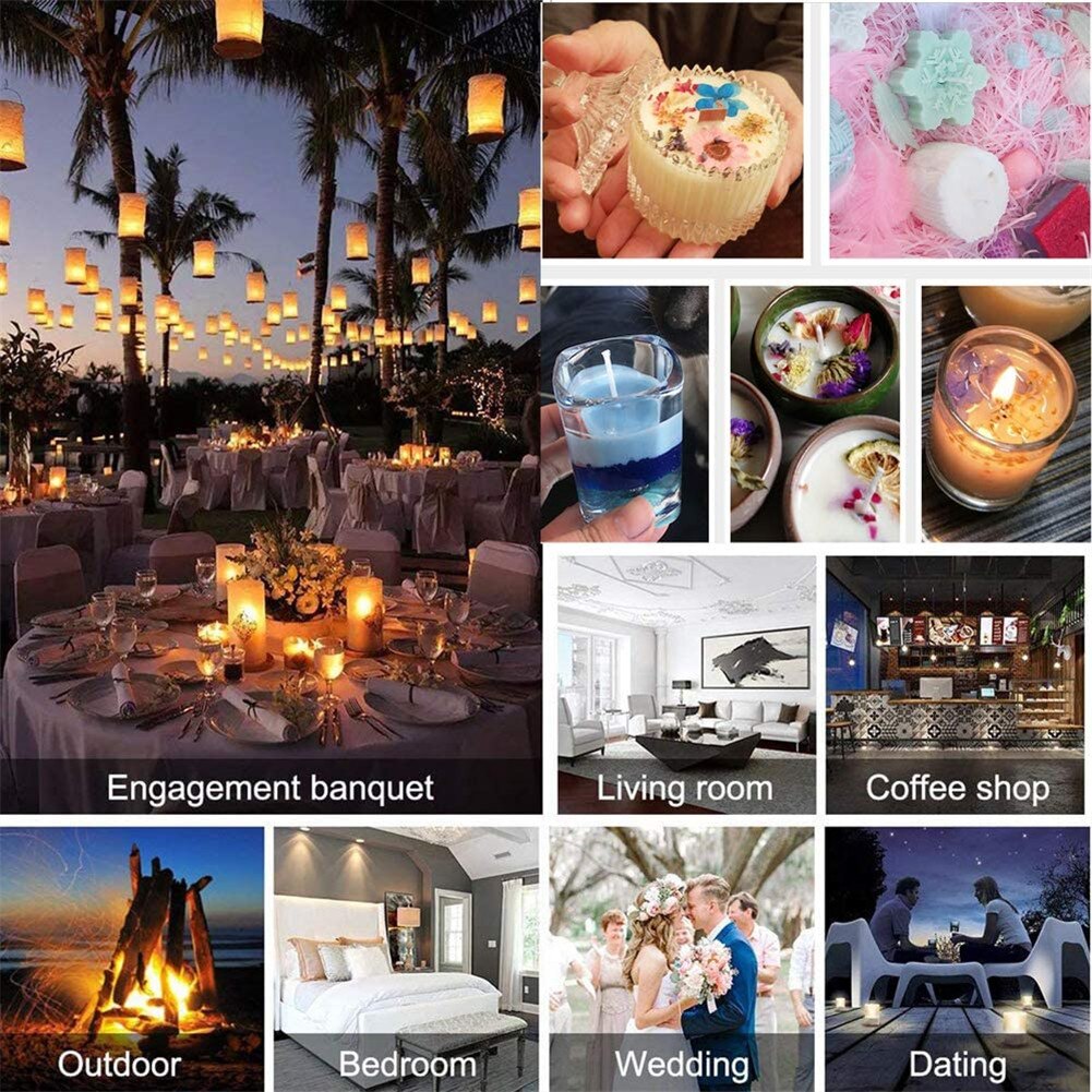 6pcs/Set Candle Making Kit DIY Candle Craft Tools with Pouring Pot Candle Tin Spoon Candle Wick for Adults Beginners