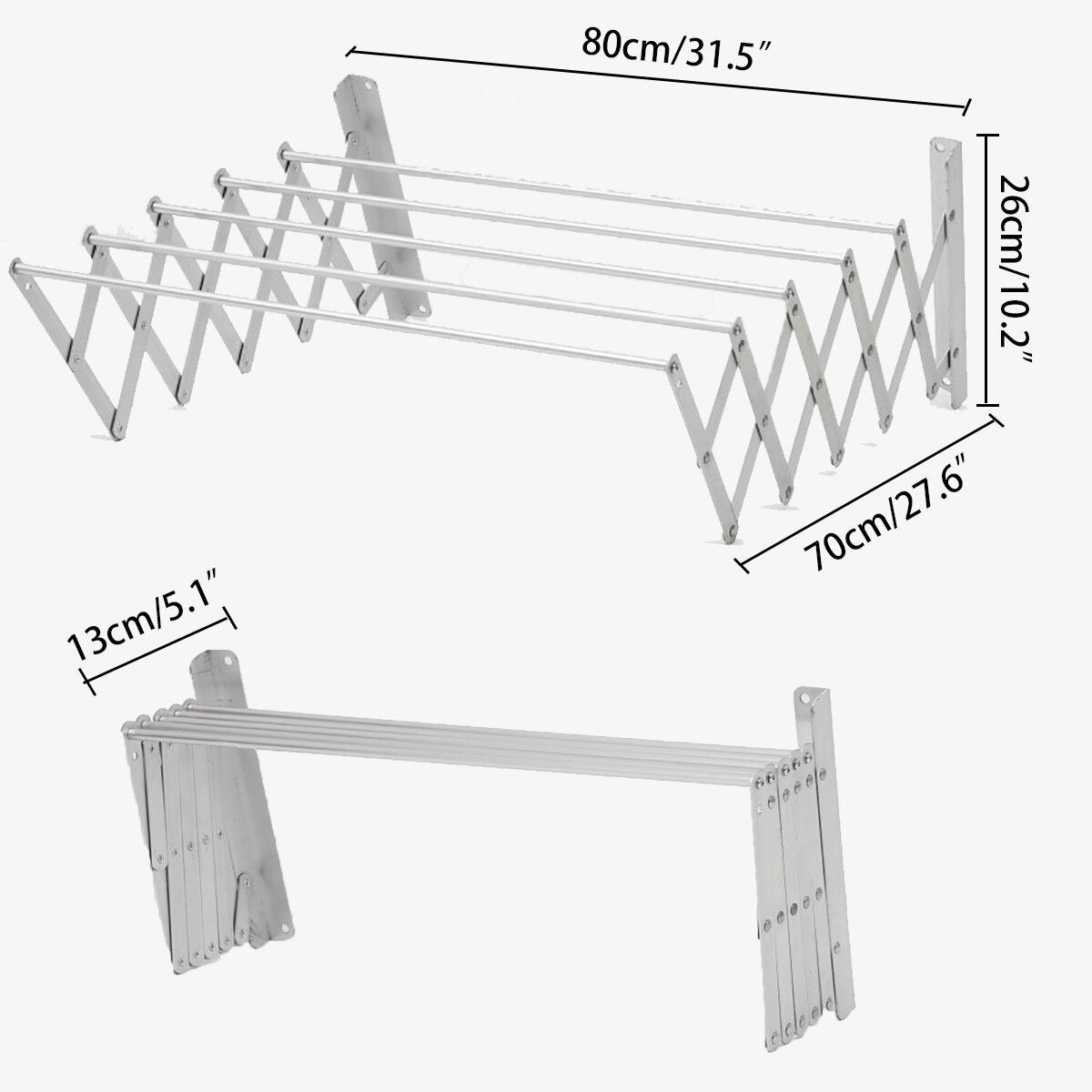 Clothes Dryer Energy Saving Multi-Function Clothes Hanger Rack Aluminum Alloy Foldable Save Space Clothes Dryer Clothes Rack Dry