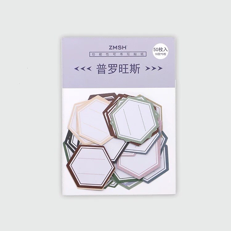50Pcs/pack Vintage Writable Note Sticker Pack DIY Decorative Scrapbook Adhesive Labels Stickers Flakes Journal Supplies: 7