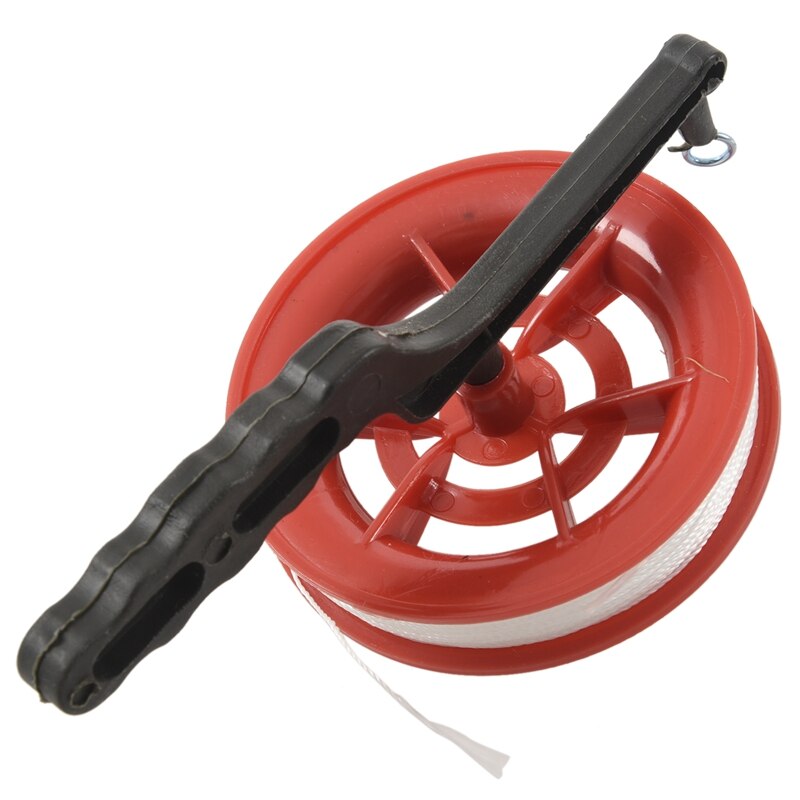 100M Twisted String Line Red Wheel Kite Reel Winder