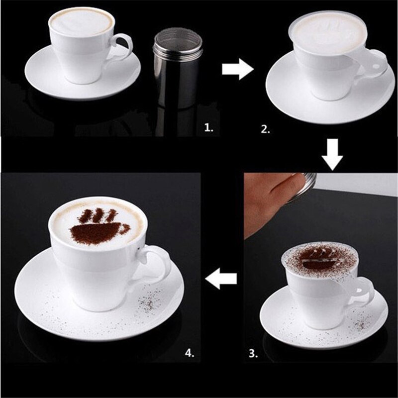 16 st/lot köksprylar snygga kaffetrycksmall köksredskap köksutrustning kaffespraymall kökstillbehör