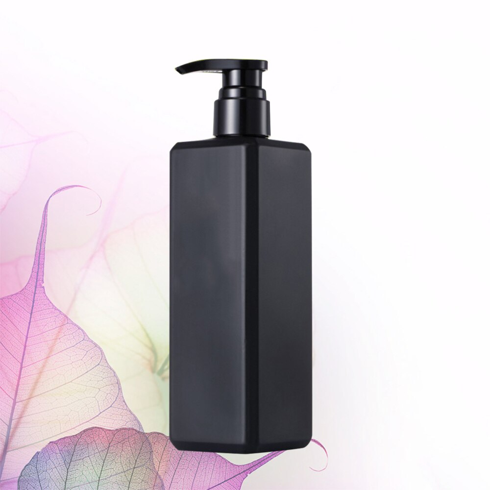 Shampoo flaske tom beholder lotion pumpe flaske til studerende damer piger: Sort