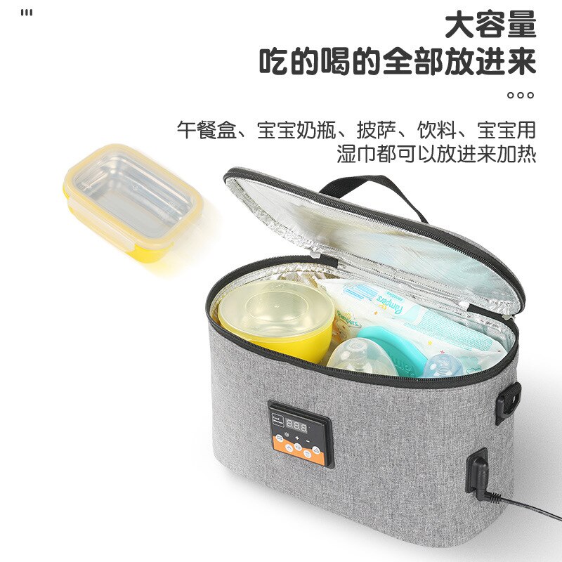 Bil opvarmning bærbar elektrisk opvarmet madkasse bil bentokasser madvarmer opbevaringspose container til rejsebureau hjem