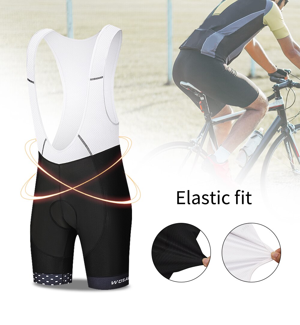 WOSAWE – cuissard de cyclisme pour hommes, respirant, , résistant aux chocs, avec coussin en Gel 3D, collant pour vtt