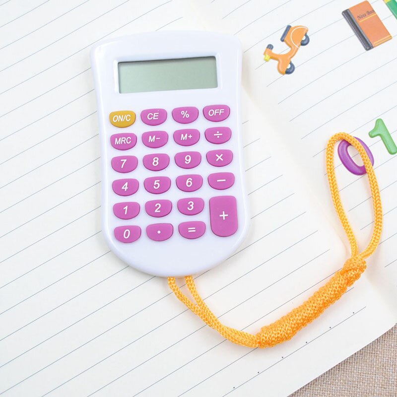 mini biuro 8-fragment kalkulator z smycz przenośny nauczania matematyki zasobów dla dzieci kreatywne artykuły szkolne narzędzie