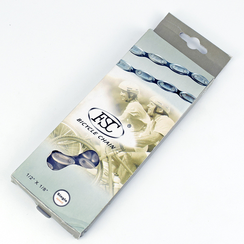 FSC Bike 100 Links Chain Fixed Gear Bicycle Single Speed Chain Replacement For Universal Speed System Oval Shape