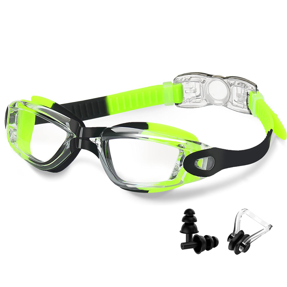 Schwimmbrille, professionelle wasserdichte Schwimmbrille, Antibeschlag, 100 % UV-Schutz, kein Auslaufen, für Erwachsene, Männer, Frauen, Jugendliche: Rosa