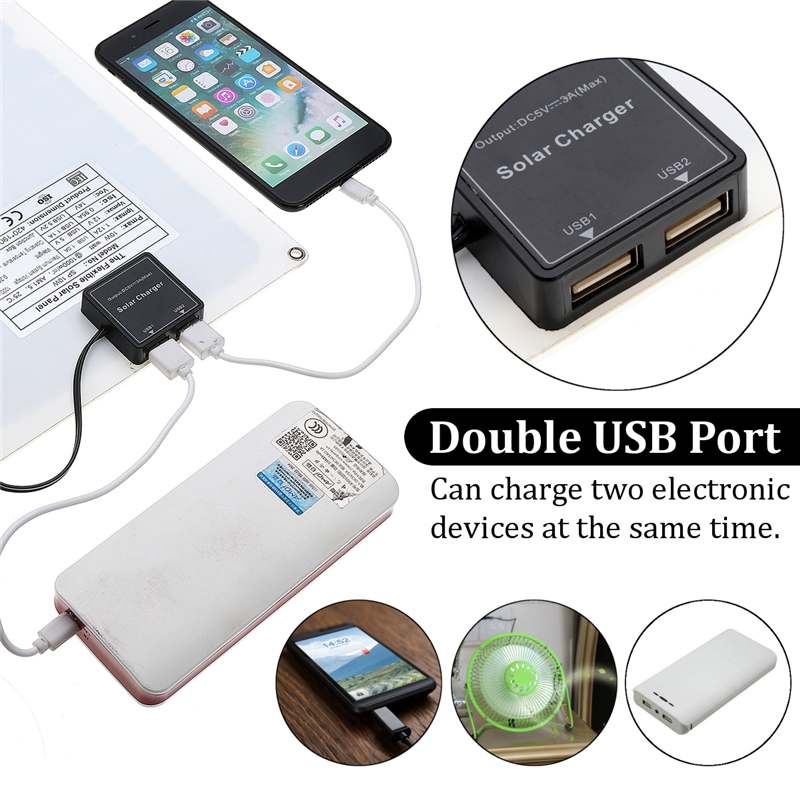 600W/300W Zonnepaneel Waterdichte Draagbare Dual 12/5V Dc Usb Snel Opladen Emergency opladen Outdoor Batterij Oplader Voor Auto Yac