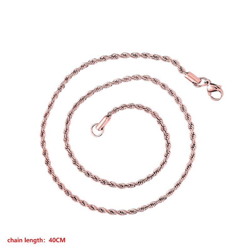Catena di serpenti neutri di moda da donna catena di clavicola stile semplice catena in acciaio inossidabile a spina di pesce torsione catena d&#39;oro senza collana pendente: N006