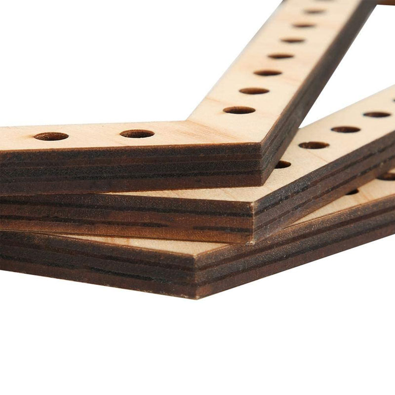 3 stk/sett strikkemaskin, furu rombe vevemaskin mini strikkevev gjør-det-selv billedvev strikkeramme teppe skjerfvev