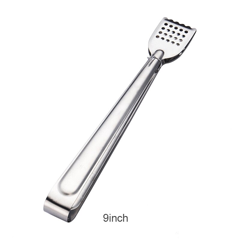 1pc rustfritt stål praktiske bbq matklemmer kjøkkenverktøy tang buffet matlaging klips salat brød kamskjell kjøkkentilbehør: L