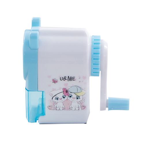 Afilador de lápices automático de dibujos animados para niños, artículos de papelería de aprendizaje, escuela primaria,