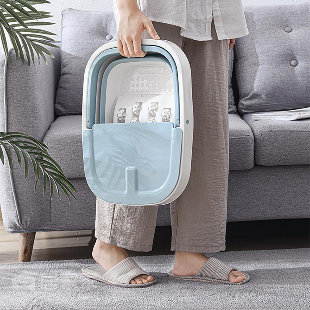 Plastic Foldable Bucket Foot Bath Bucket Bathroom Foot Wash Basin Laundry Buckets Portable Folding Water Container Large