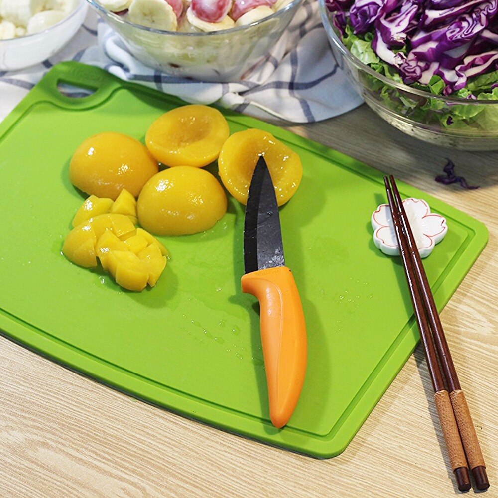 Liflicon Kitchen Flexible Silicone Cutting Boards Fruit Vegetable Non-Slip Chopping Block Multifunctional Cutting Block BPA Free