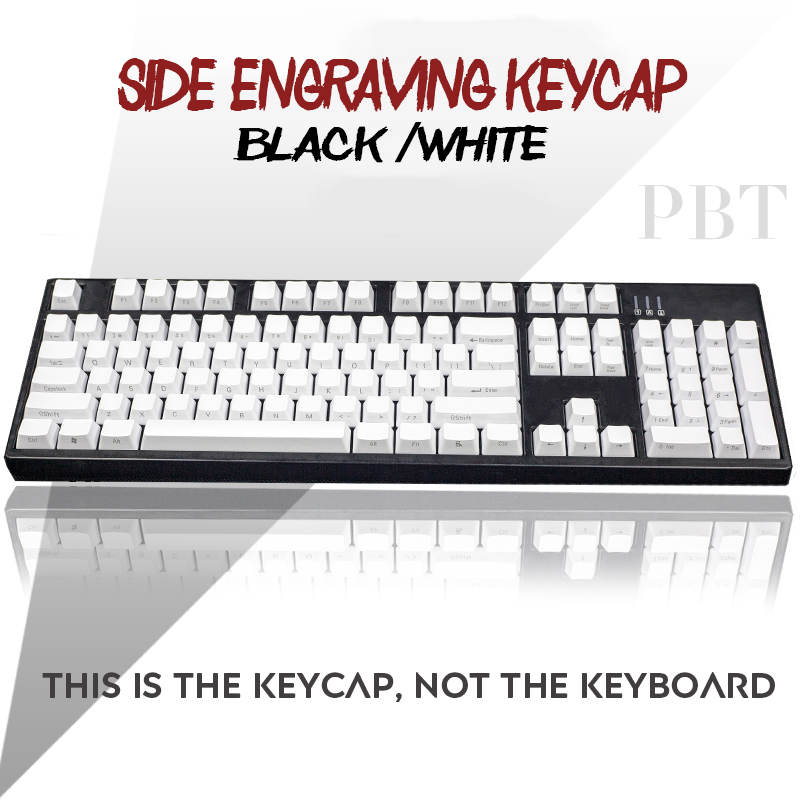 131 Toetsen Topografische Keycaps PBT Dye Sub Side Gedrukt Witte