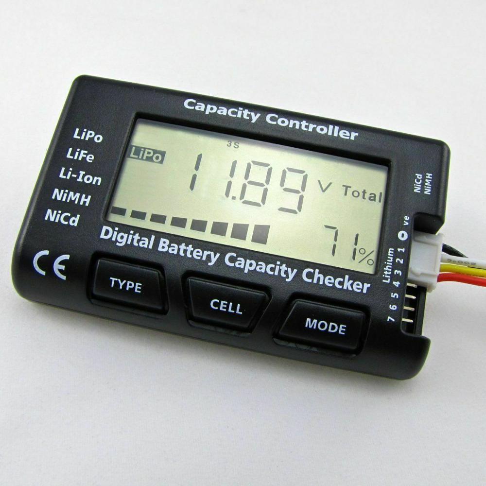 7 digital batterispændingstesterkontrol lipo life li-ion nicd nimh batterispændingstester kontrol kapacitet controller test