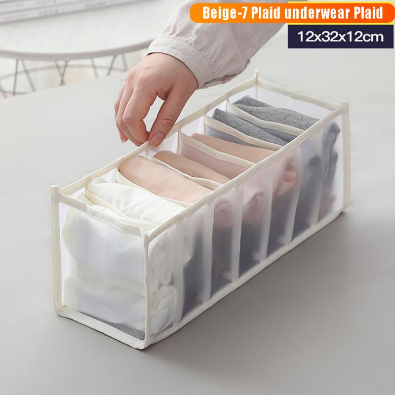 Ondergoed Organizer Kledingkasten Box Kast Kamer Organisatoren Opvouwbare Lade Huis Organisatie En Bh Opslag Slaapkamer Plank: Licht Geel