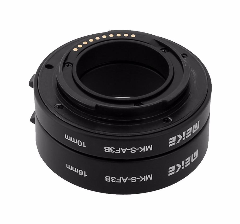 Meike 10mm 16mm Plastic Extension Tube Close Shot Adapter Ring Lens Auto Focus for Sony E-Mount A6500 A6400 A7M3 A7 II A6000 A7R