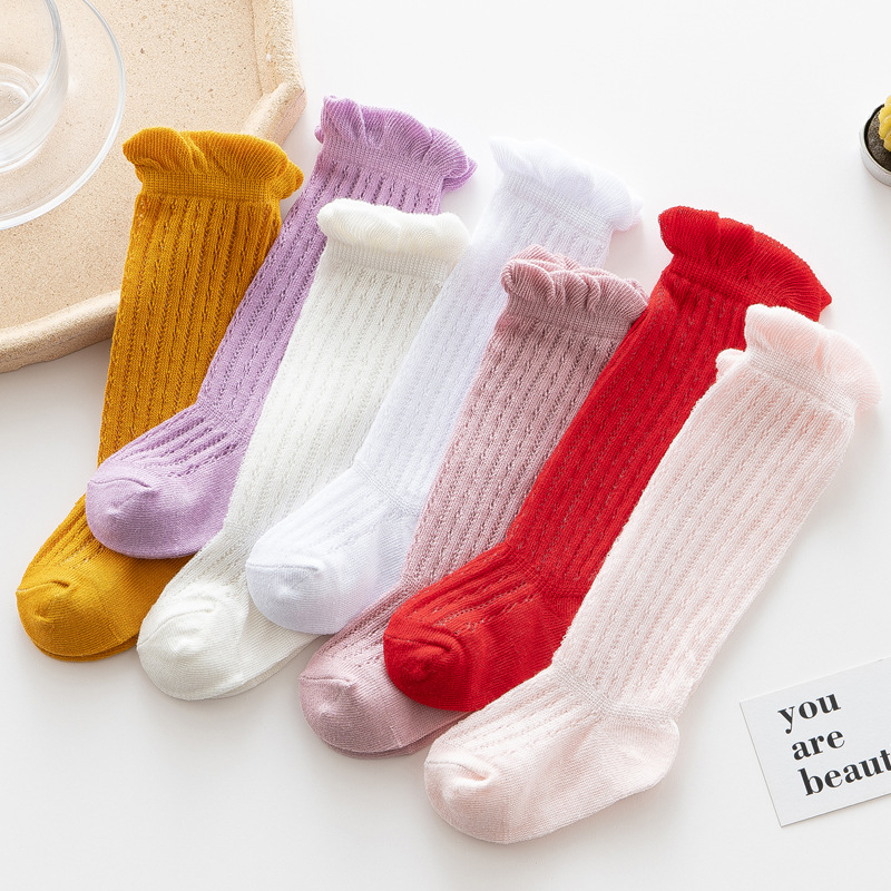 Algodão macio do bebê da menina collants verão da criança crianças meia-calça laço flor do bebê collants para recém-nascidos perna mais quente meias 2 par/lote