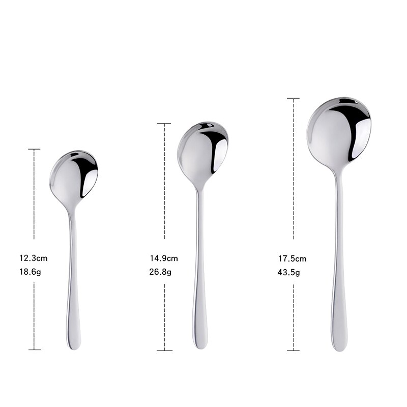 3 pçs preço barato espelho polonês colher de mel colheres de degustação de aço inoxidável conjunto colher de jantar colher de sobremesa colher de café utensílios de mesa: silver3pcs