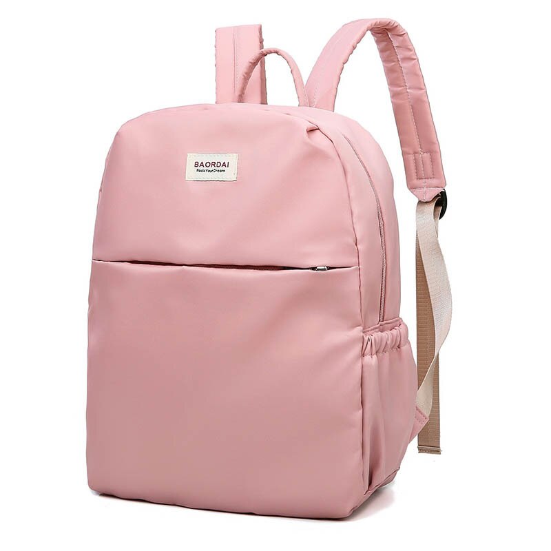 Large-Volume Backpack Women's Nursing Oxford Cloth Diaper Bag Light Multi-functional Baoma Bag Infant Stroller Storage B: Gray pink