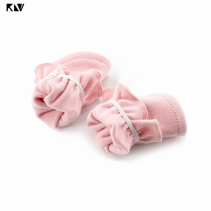 4 pares bebê luvas de algodão recém-nascido infantil elástico proteção rosto anti agarrar respirável anti riscando luvas quentes