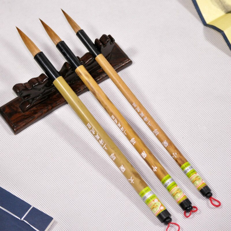 Waesel Hair Chinese Calligraphy Writing Brush Set Beginner S/M/L Regular Caligrafia Script Handwriting Practice Craft Supply