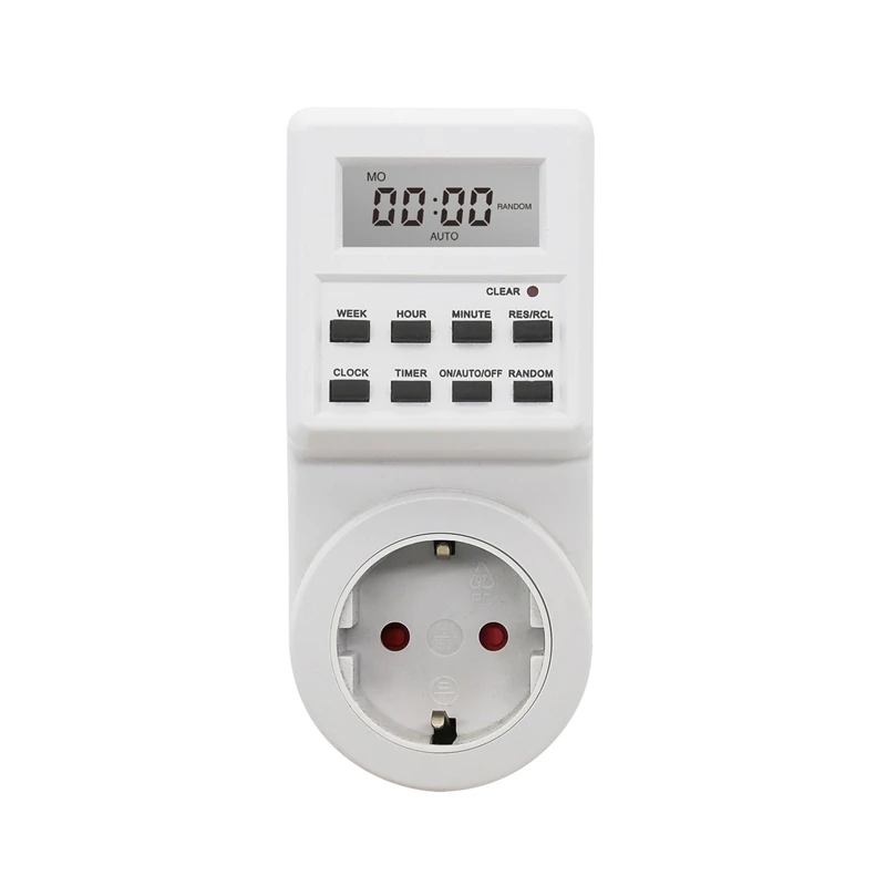 Digital Timer Switch 24 Hour Programmable Control Timing Socket Kitchen Timer Outlet Electronic Timing Socket EU UK US AU Plug