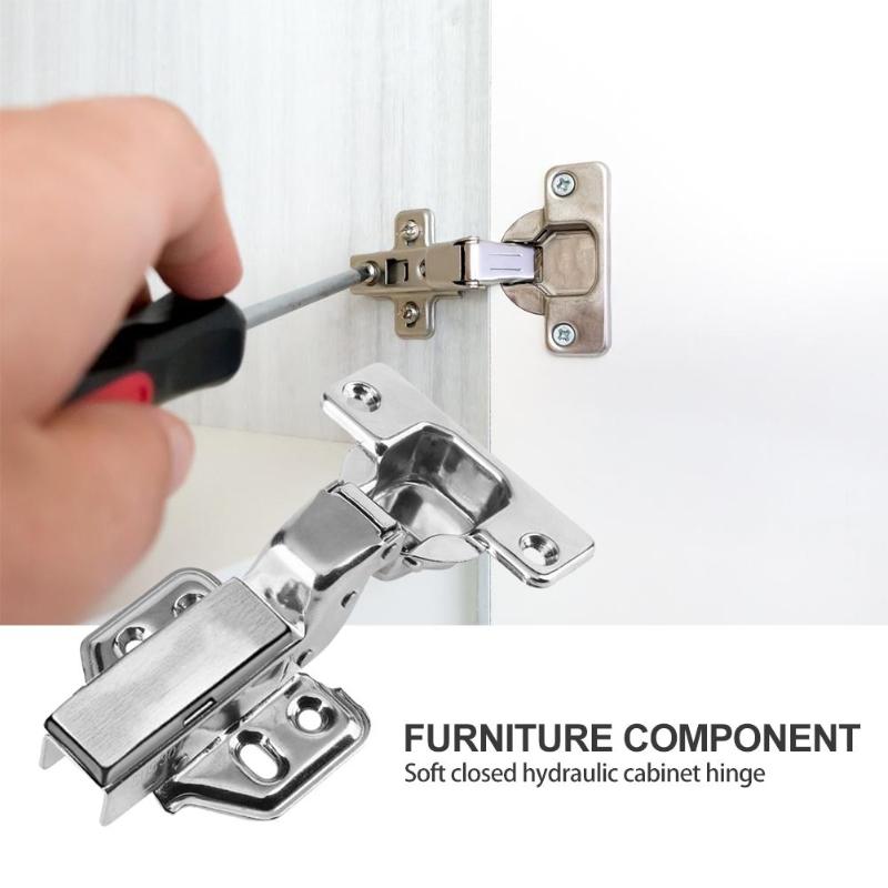 Slow Closure Kitchen Cabinet Hinges Jewelry Box Cupboard Door Hinge Furniture Buffer Hardware with Tungsten Steel Spring