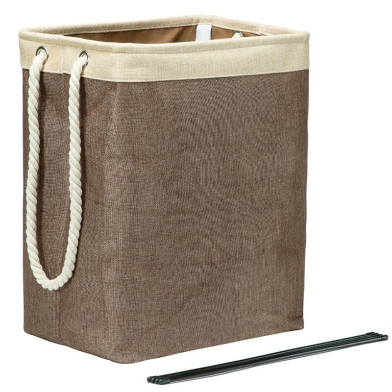 Laundry Baskets,Washing Basket for Laundry Collapsible,for Bedroom,Linen Baskets Folding Bin with Carry Handles: Ivory