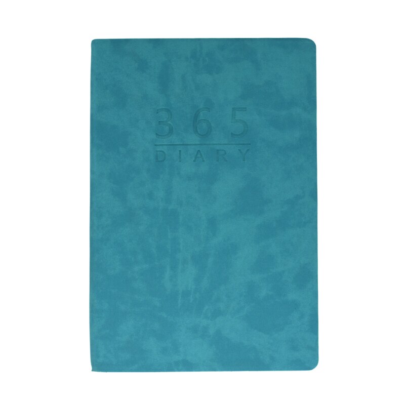 Agenda A5 Planner English language journal Leather soft cover School Notebook Stationary: Sky Blue
